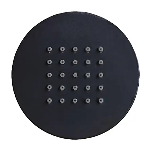 Bossini Tondo Flat Форсунка для душа, боковая, настенная, цвет: черный матовый