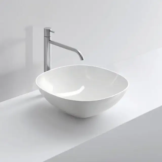 NOORTH milldue edition Раковина 42.5х42.5х14.5 см, без отв., накладная, цвет: белый