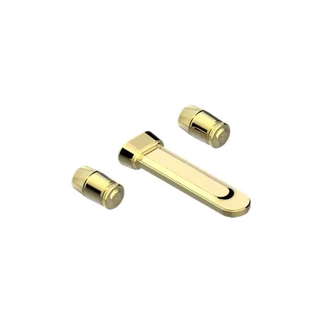 THG CORVAIR Смеситель для раковины настенный, c 2 вентилями, внешняя часть, цвет: полированное золото