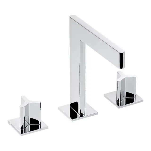 THG ICON-X METAL Смеситель для раковины, 3 отв., с донным клапаном, цвет: хром