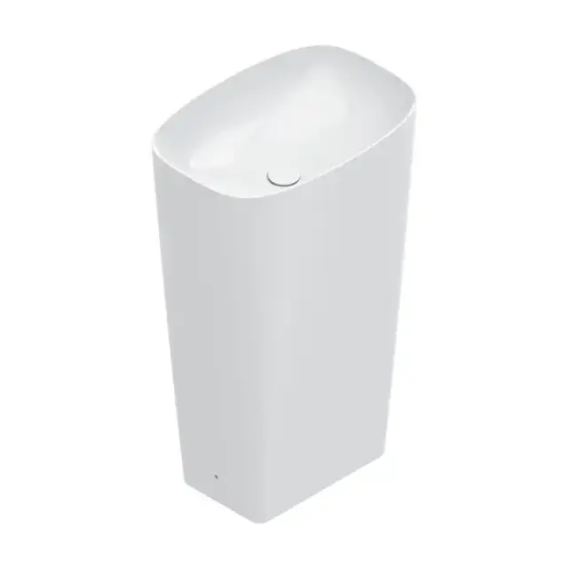 Catalano Green Раковина 55х38см., отдельностоящая, слив в стену, цвет: белый глянцевый