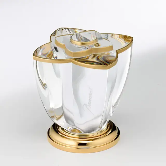 THGPetale De Cristal Clair Lisere Dore Вентиль смесителя для раковины, цвет: полированное золото