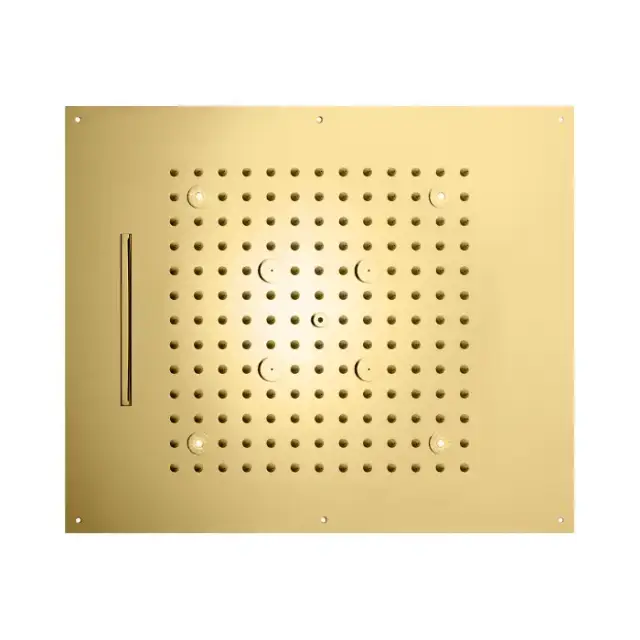 Bossini Dream/3 Верхний душ 57х47см., потолочный, 3 режима: дождь, каскад, туман, LED (синий), цвет: золото