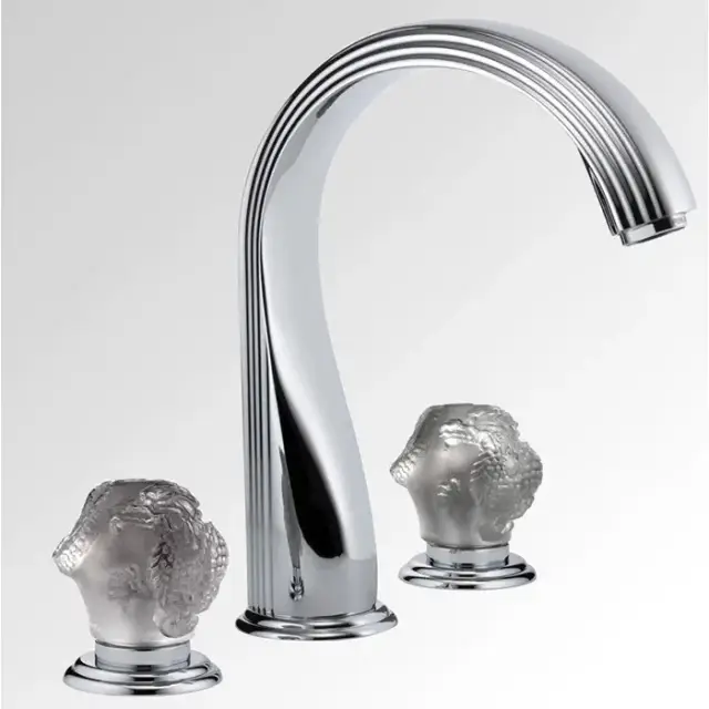 THG Dragon Moon Смеситель для ванны, 3 отв., цвет: хром/хрусталь