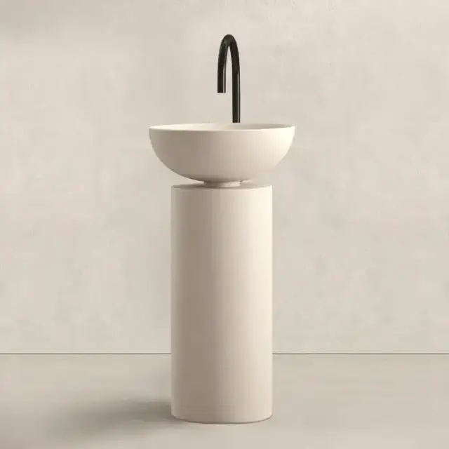 Noorth milldue edition SABA 45 Раковина напольная &Oslash;45x90см, слив в пол, без отв., цвет: Caolino