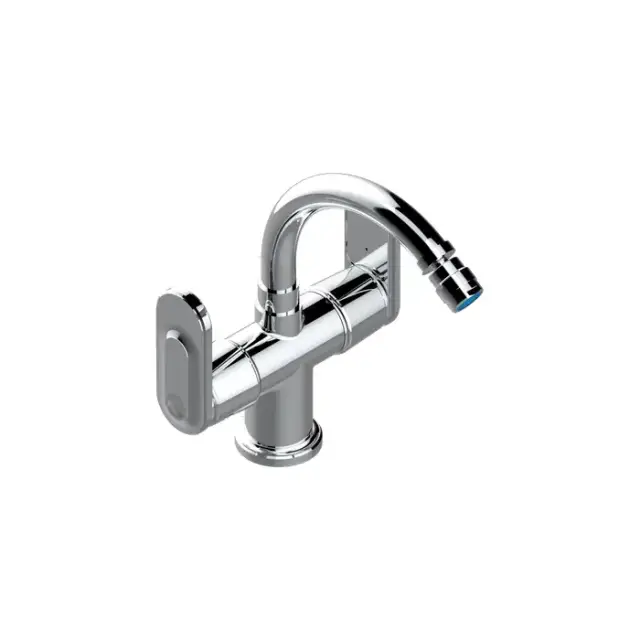 THG CORVAIR A MANETTES FIOR DI BOSCO Смеситель для биде на 1 отверстие, 2-х вентильный, с донным клапаном, цвет: хром