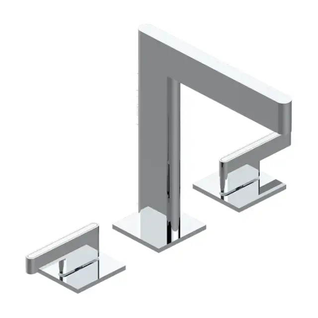 THG ICON-X TITANE A MANETTES Смеситель для раковины, 3 отв., с донным клапаном, цвет: хром