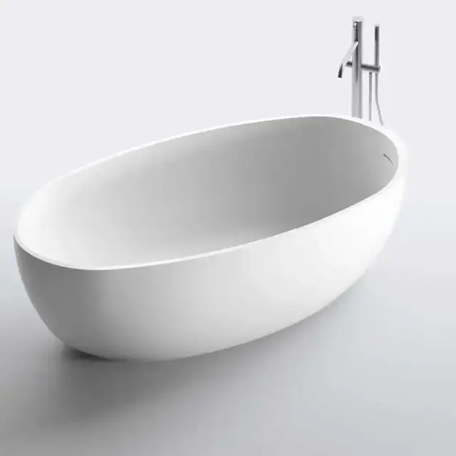 NOORTH milldue edition OVAL Ванна отдельностоящая 169х80х50см, с сифоном, cristalplant, фурнитура хром, цвет: белый матовый