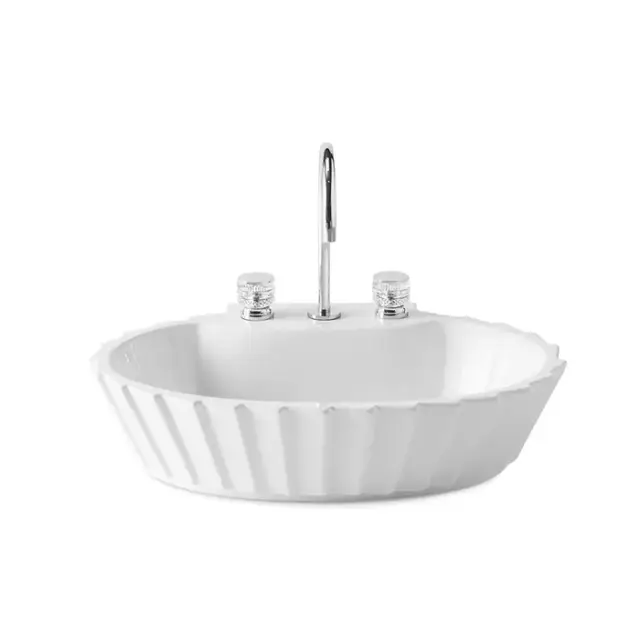 Oasis Pliss&egrave; Раковина 66x46x16 см, 3 отв., накладная, цвет: белый