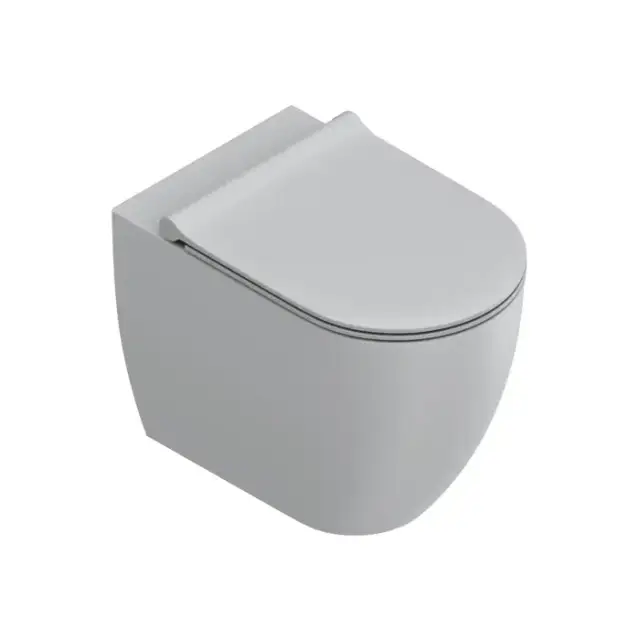 Catalano Sfera Унитаз напольный 54x35см, безободковый, смыв Tornado, покрытие Twinglaze+, цвет: Cemento Satinato