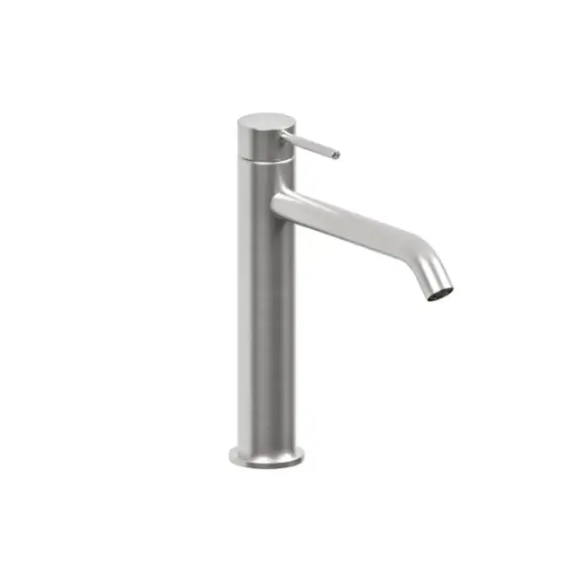 Bossini Nobu Смеситель для раковины средний, без донного клапана, c гибкой подводкой из нерж.стали, цвет: нержавеющая сталь