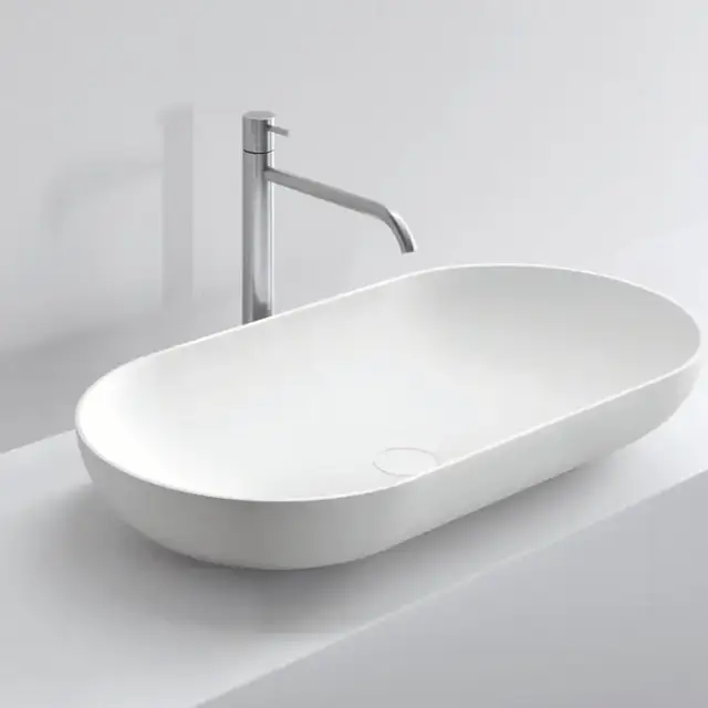 NOORTH milldue edition Раковина 81х42х13 см, без отв., накладная, цвет: белый