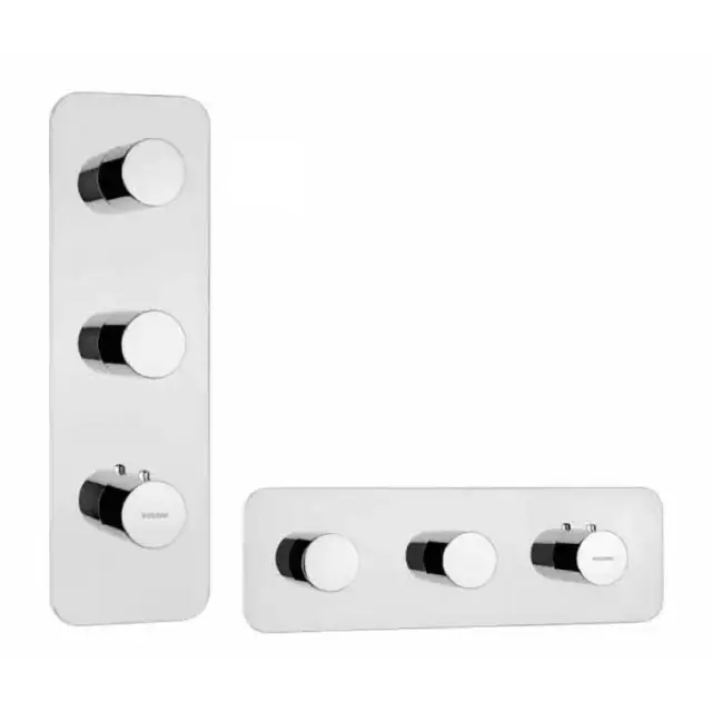 Bossini Oki Термостат для душа, встраиваемый, с девиаторм/запорным вентилем на 2 - 4 выхода, уст-ка верт/гор., цвет: хром