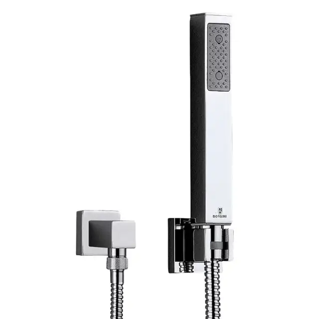 Bossini Cube Душевой гарнитур: лейка для душа с держателем и шлангом 150см., цвет: хром