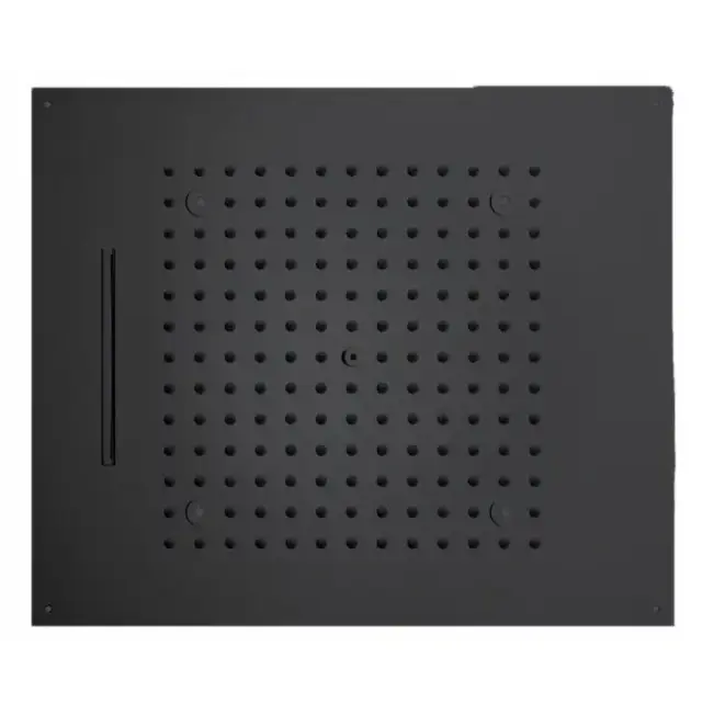 BOSSINI DREAM/2 Верхний душ 570 x 470 мм, 2 режима (дождь, каскад), с 4 LED (белый), блок питания/управления, цвет: черный матовый