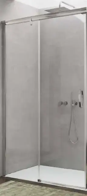 Ограждение в нишу HUPPE Aura elegance 401480.092.375.730 профили хром/стекло Privatima Anti-Plaque Soft-Open/Soft-Close