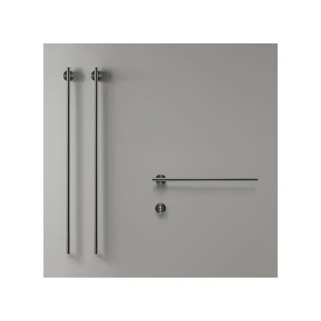 Полотенцесушитель электрический CEA EQUILIBRIO EQB73KDS = TRS01+SEL01+SEL02(x2шт.)+BOT03 BLACK DIAMOND SATIN