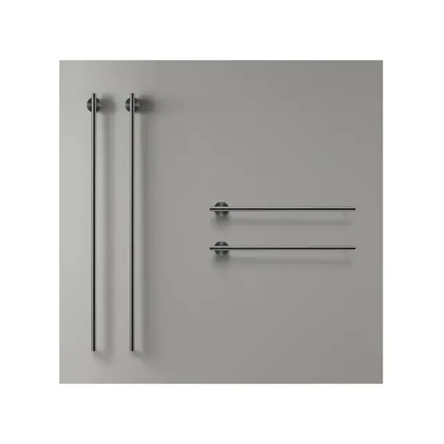 Полотенцесушитель электрический CEA EQUILIBRIO EQB64KDS = TRS01+SEL01(x2шт.)+SEL02(x2шт.) BLACK DIAMOND SATIN