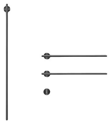 Полотенцесушитель электрический CEA EQUILIBRIO EQB53KDL = TRS01+SEL01(x2шт.)+SEL02+BOT03 BLACK DIAMOND POLISHED
