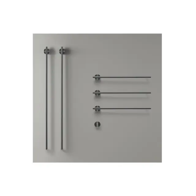 Полотенцесушитель электрический CEA EQUILIBRIO EQB75KDS = TRS01+SEL01(x3шт.)+SEL02(x2шт.)+BOT03 BLACK DIAMOND SATIN