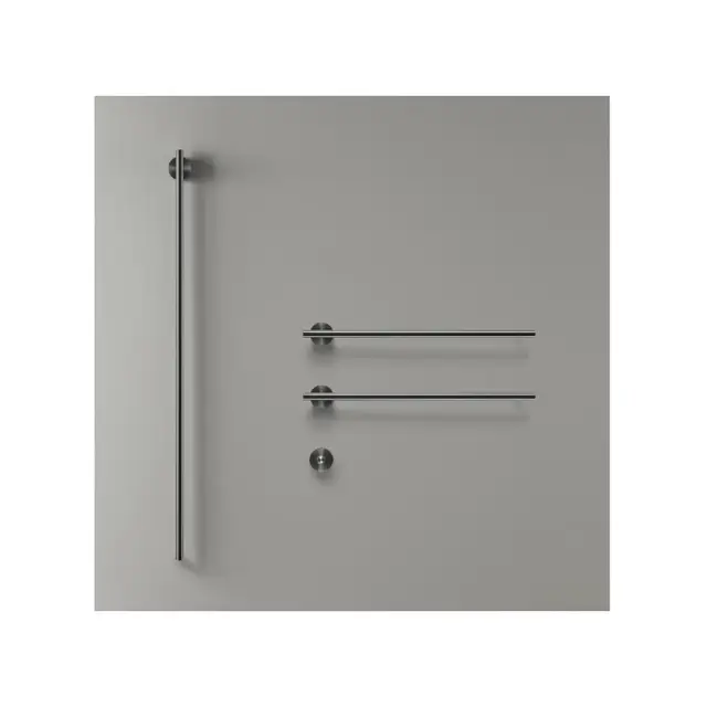 Полотенцесушитель электрический CEA EQUILIBRIO EQB53KDS = TRS01+SEL01(x2шт.)+SEL02+BOT03 BLACK DIAMOND SATIN