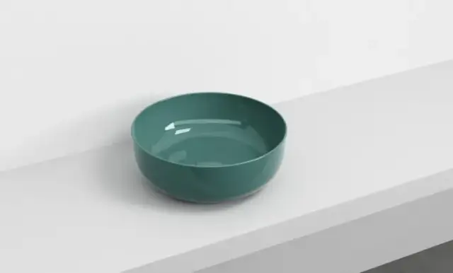 Раковина, CIELO, Le Bacinelle, шгв 400*400*150, отверстия для смесителя-отсутствуют, цвет-Smeraldo