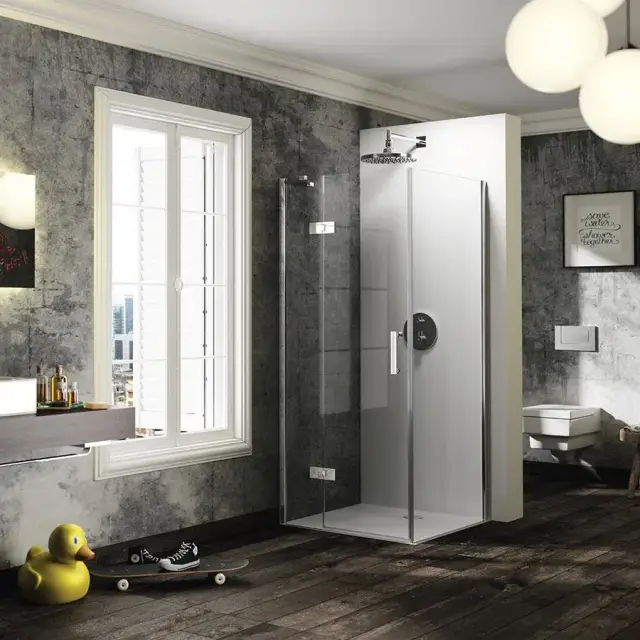 Боковая стенка для душевой кабины HUPPE SOLVA SAK C SOLO T 21HW1X1000927000 блестящее серебро/прозрачное стекло