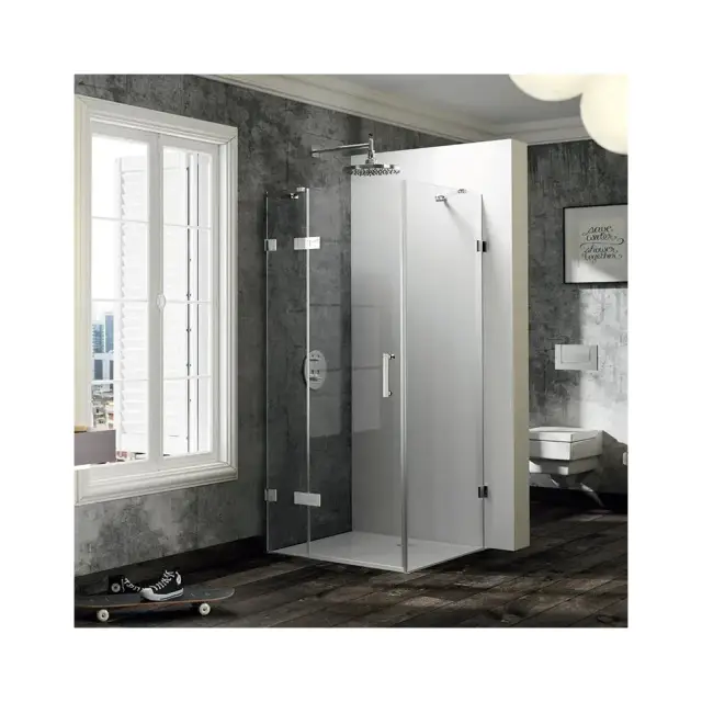 Ограждение в нишу HUPPE SOLVA MINIMAL SAK C SOLO T + YP 21HZ1H+21HX1W профиль бронза/EXTRA прозрачное стекло