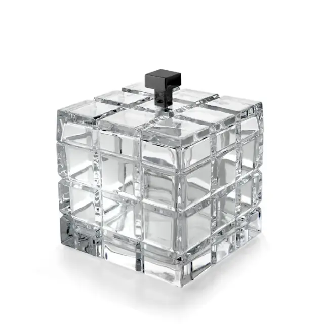 3SC Palace Контейнер для хранения 11,5x11x13,5h см, цвет: Clear Crystal/Matt Black Satin Nickel PA48ACRCFSM