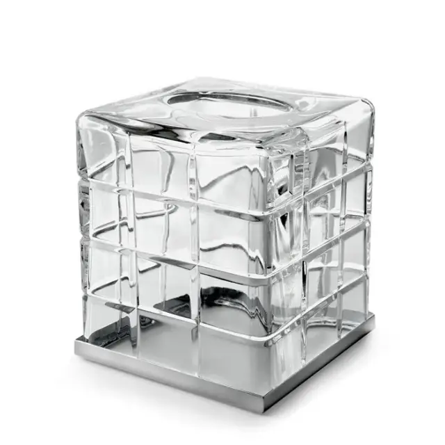 3SC Palace Диспенсер для бумажных салфеток, настольный, цвет: Clear Crystal/Matt Satin Nickel PA71ACRNX