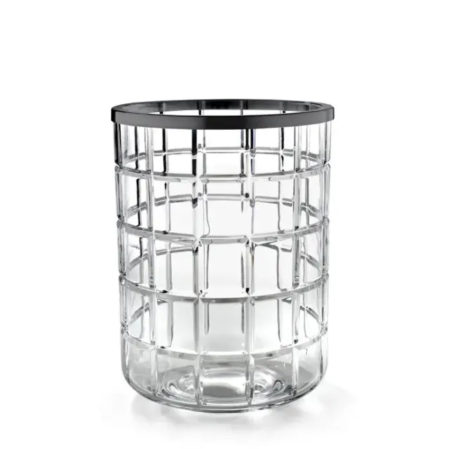 3SC Palace Ведро для мусора без крышки, напольное, цвет: Clear Crystal/Matt Black Satin Nickel PA65ACRCFSM