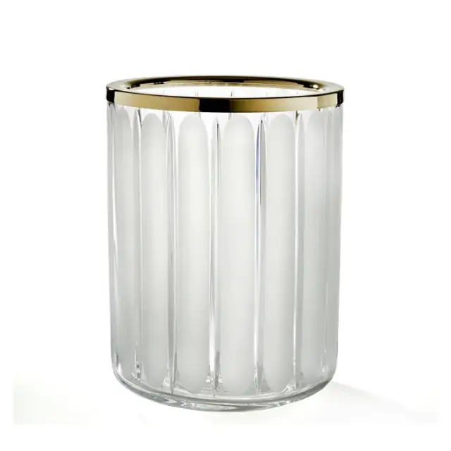 3SC Montblanc Ведро для мусора без крышки, напольное, цвет: Clear Crystal/Matt Gold 24Kt MB65ACRGO