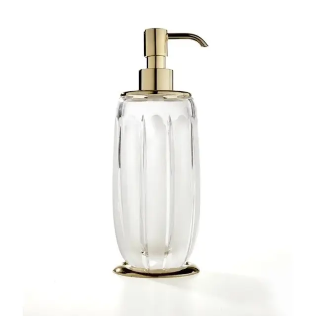 3SC Montblanc Дозатор для жидкого мыла, настольный, стеклянная колба, цвет: polished brass MB01DACROL