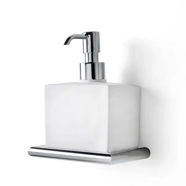 3SC Guy Дозатор для жидкого мыла подвесной, композит Solid Surface, цвет: хром матовый GU01DASM