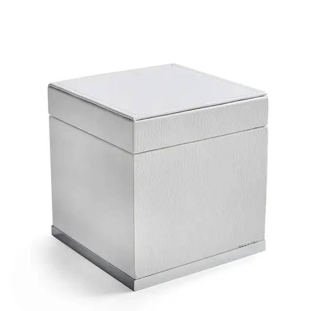 3SC Snowy Коробочка универсальная, 14х14хh14см, с крышкой, настольная, цвет хром SN48ASL