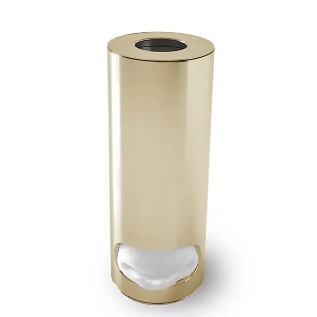 3SC Metal TonDa Контейнер для ватных дисков, настольный, цвет: золото Lucido MET47AGD