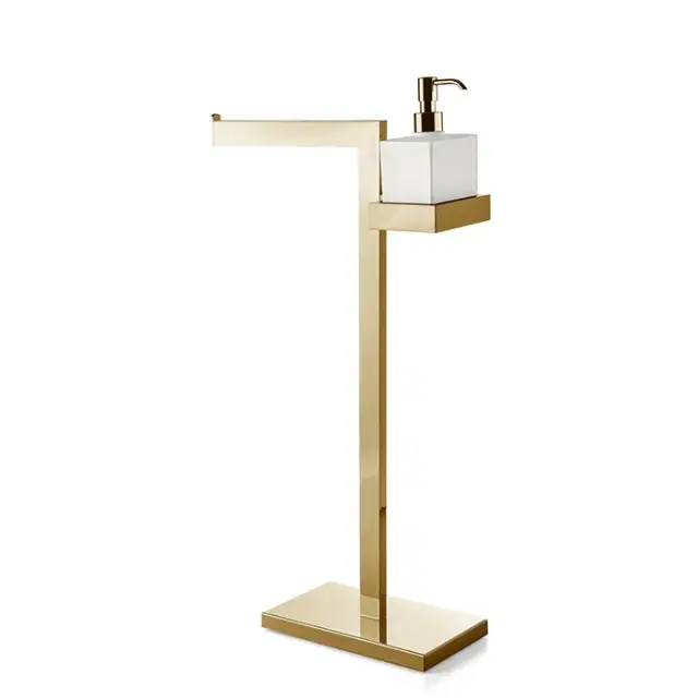 3SC SK Напольная стойка 30х14хh63см, с полотенцедерж. и доз. для жидкого мыла, цвет золото SK51DGD