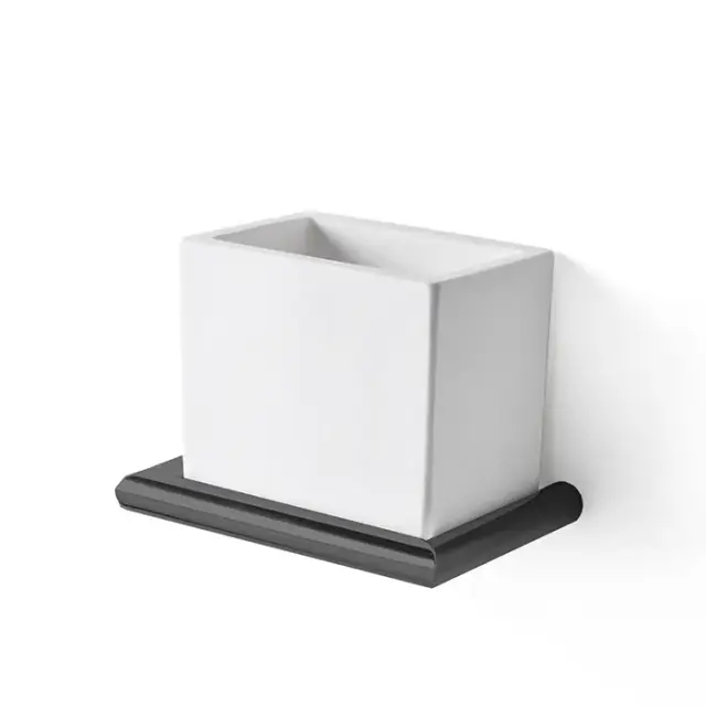 3SC Guy Стакан подвесной, композит Solid Surface, цвет: черный матовый GU03NO