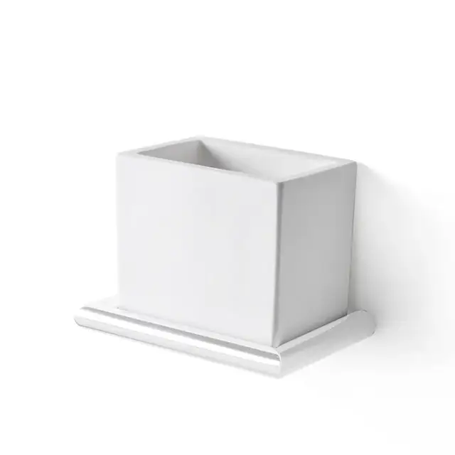 3SC Guy Стакан подвесной, композит Solid Surface, цвет: белый матовый GU03BO