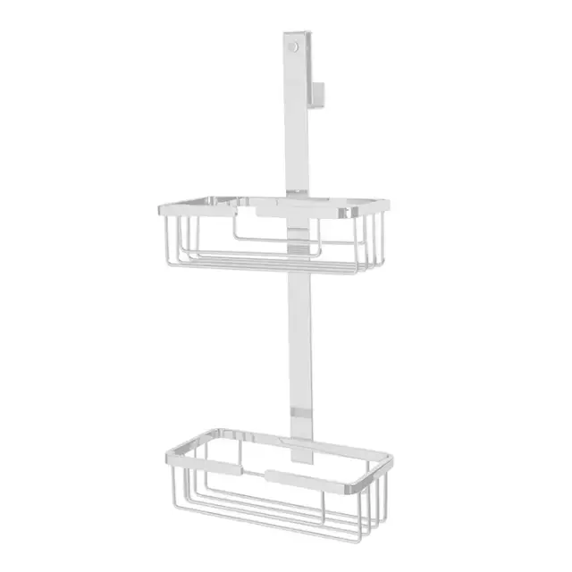 3SC Appy Полочка-корзинка двойная 25х12хh57 см, подвесная на стекло, цвет: белый матовый APPY2BO