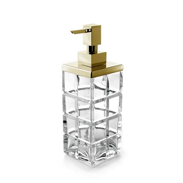 3SC Palace Дозатор для жидкого мыла, настольный, хрустальная колба Rosa, цвет: золото Lucido PA01DAROGD