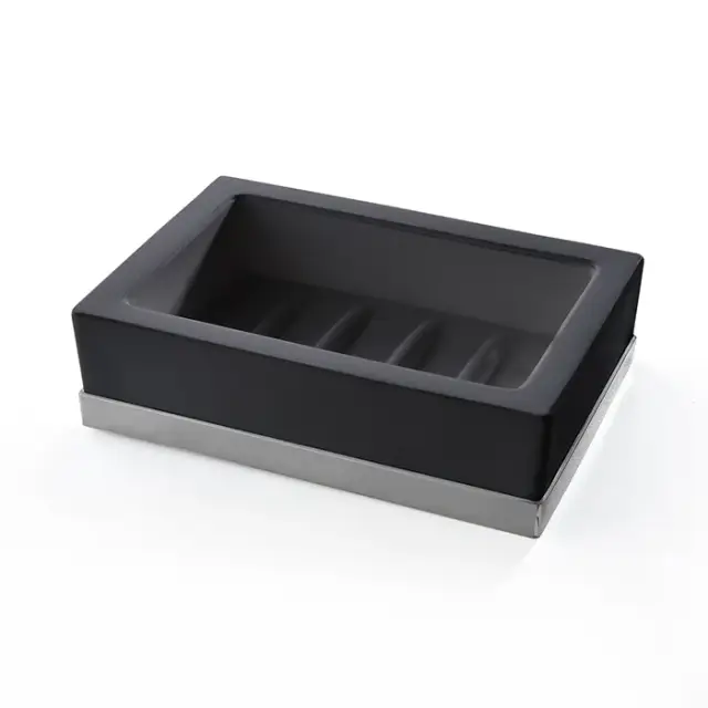 3SC MooD Deluxe Мыльница с композитной чашей Solid Surface, настольная, цвет: хром MDN01ASL