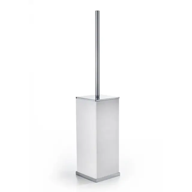 3SC MooD Deluxe White Ершик для унитаза напольный с латунной колбой, цвет: хром/белый MDW17ASL