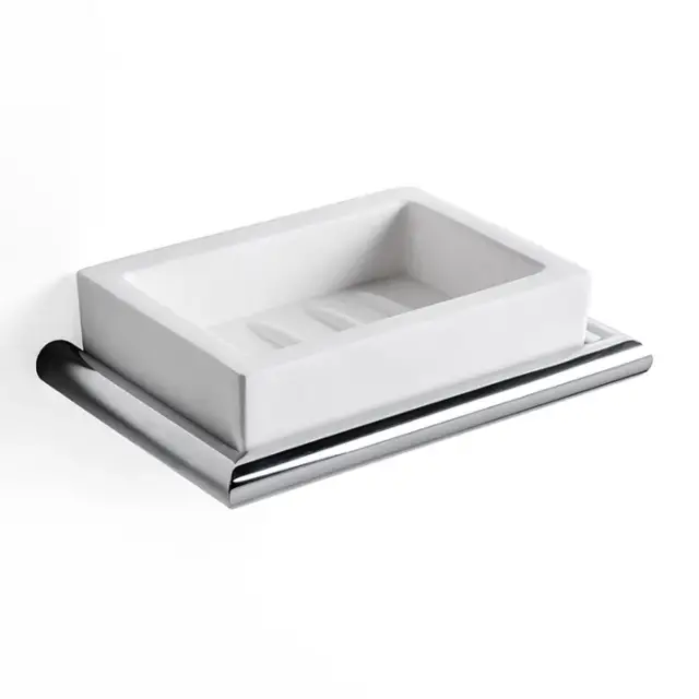 3SC Guy Мыльница с композитной чашей Solid Surface, подвесная, цвет: хром GU01SM