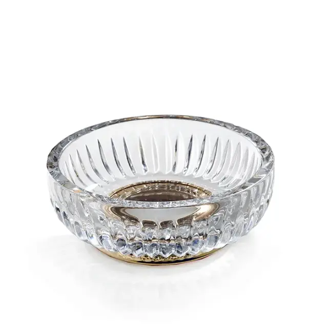 3SC Elegance Мыльница со стеклянной чашей, настольная, цвет: золото lucido EL01AAMGD