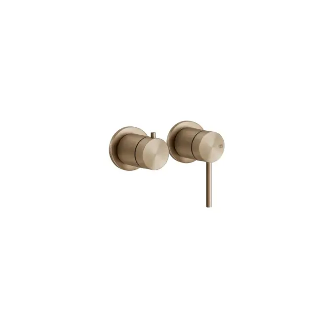 Gessi 316 Bath-Shower Встраиваемый смеситель, на 2 источника, цвет: warm bronze brushed PVD 54077#726