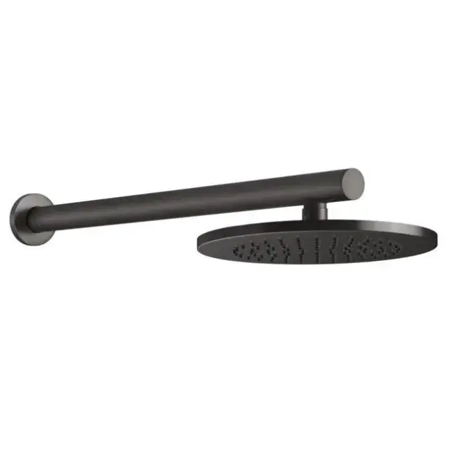 Gessi 316 Верхний душ 21,9см с настенным держателем 50см, цвет: black metal brushed PVD 54149#707