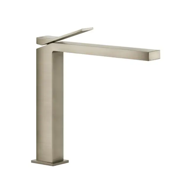 Gessi Rettangolo K Смеситель для раковины на 1 отверстие, излив 21,3 cм, цвет: finox brushed nickel 53004#149