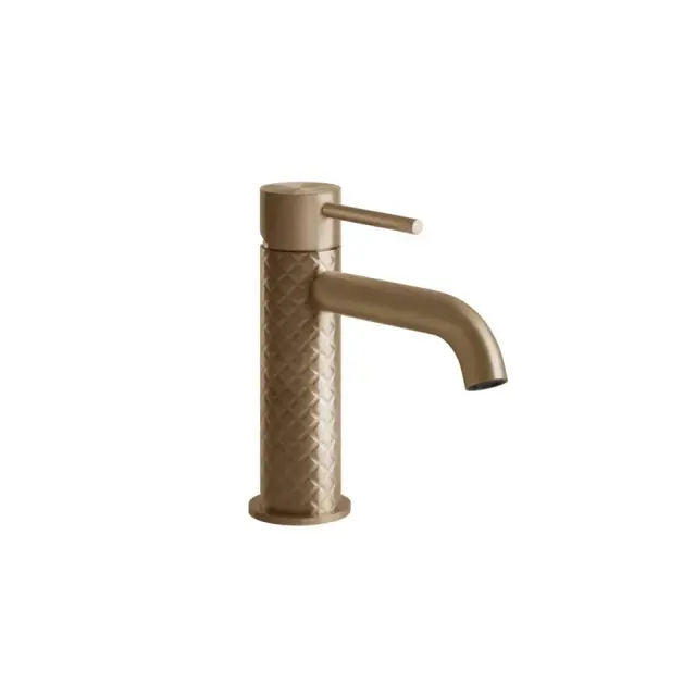 Gessi 316 Intreccio Cмеситель для раковины на 1 отв без дон клапана, цвет: warm bronze brushed PVD 54102#726