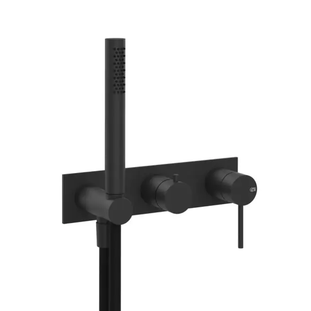 Gessi 316 Внешняя часть смесителя для душа на 2 потребителя, цвет: matte black 54038#299